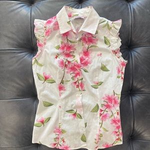 Monnalisa button down floral top